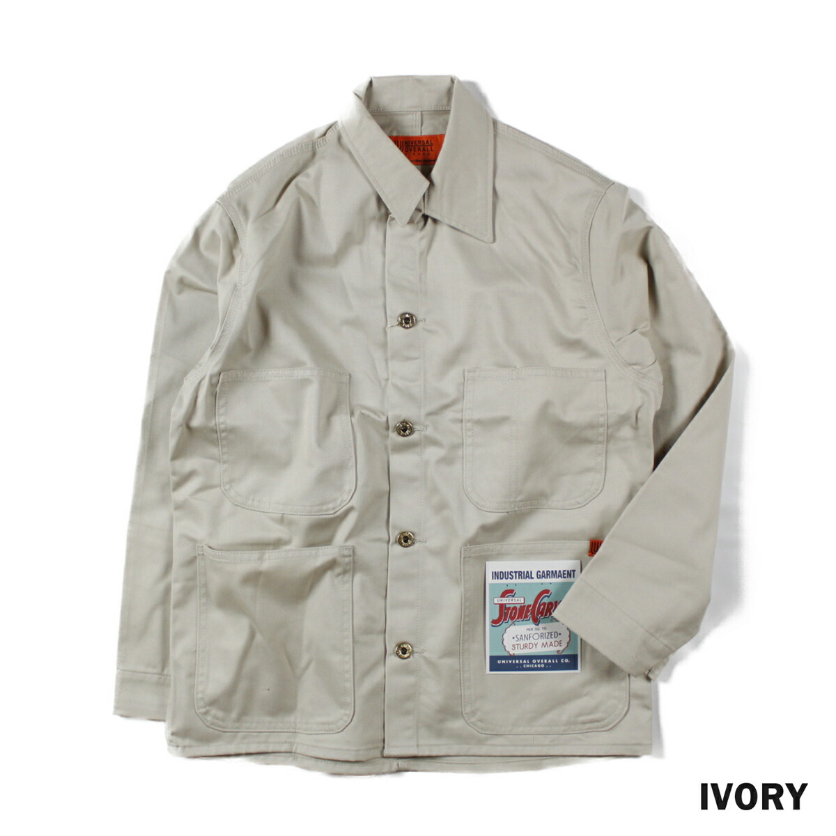 楽天市場 ユニバーサルオーバーオール カバーオールジャケット メンズ レディース ベージュ ブラック ネイビー グレー ブラウン アイボリー S L Blueism