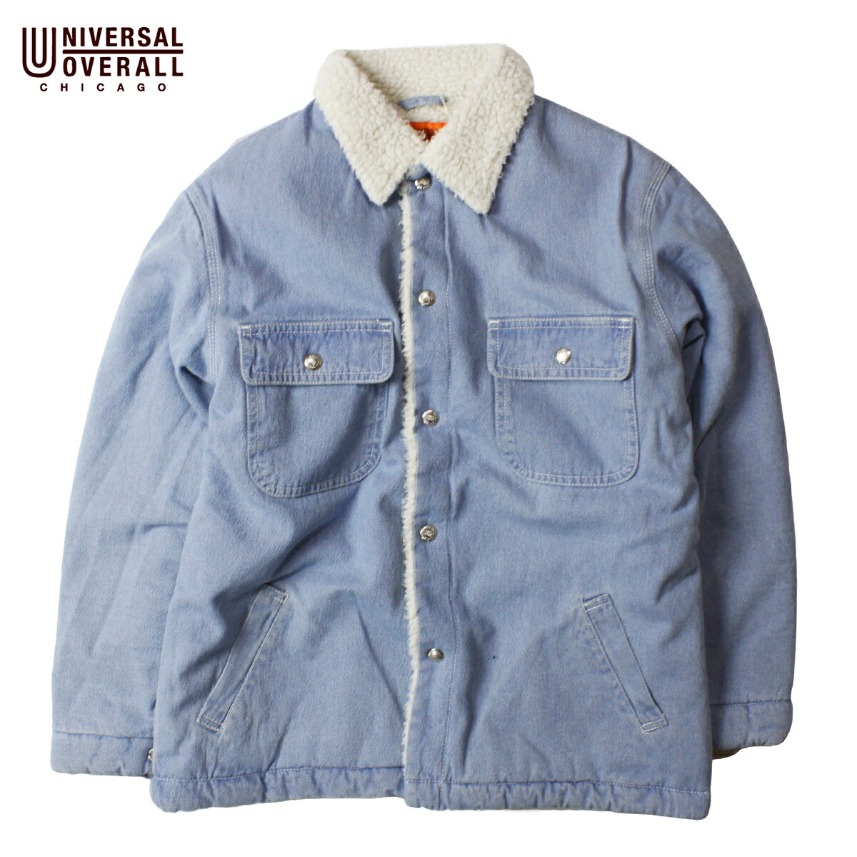 超特価激安 Universal Overall ユニバーサルオーバーオール Boa Collar Coverall メンズ レディース ライトブルー S L U A カバーオールジャケット ボア ボアジャケット ワークジャケット 防寒 ブランド 青 早割クーポン Www Balloonylandkw Com