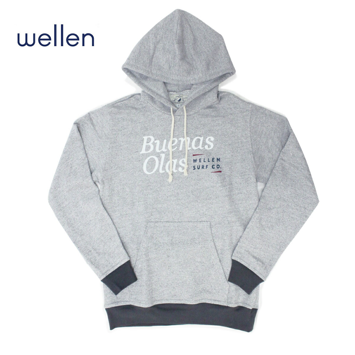 楽天市場 サーフブランド サーファー 人気 ブランド サーフ Wellen Surf ウェレンサーフ Buenas Olas Hoodie Heather Grey パーカー 正規 Blueism