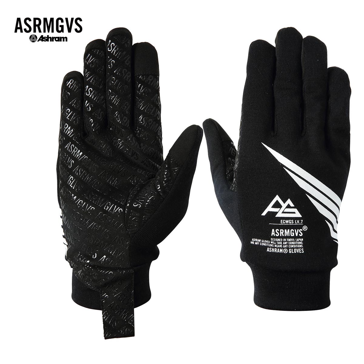 【送料無料】 Ashram アシュラム IFG-2 WOOL メンズ/レディース ブラック S-L 【インナーグローブ スノーグローブ スキーグローブ スノボグローブ グローブ 手袋 手ぶくろ てぶくろ 天然ウール 保温 抗菌 防臭 スマホ操作 スノーボード スキー ブランド 黒】