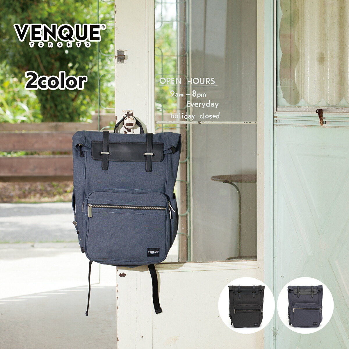 VENQUE ヴェンク CANVAS EDITION Arctic Fold Backpack 2カラー アークティック キャンバスエディション リュックサック バッグ バックパック 本革 レザー 撥水 大型 大容量 PC収納 カナダ グレー ブルー