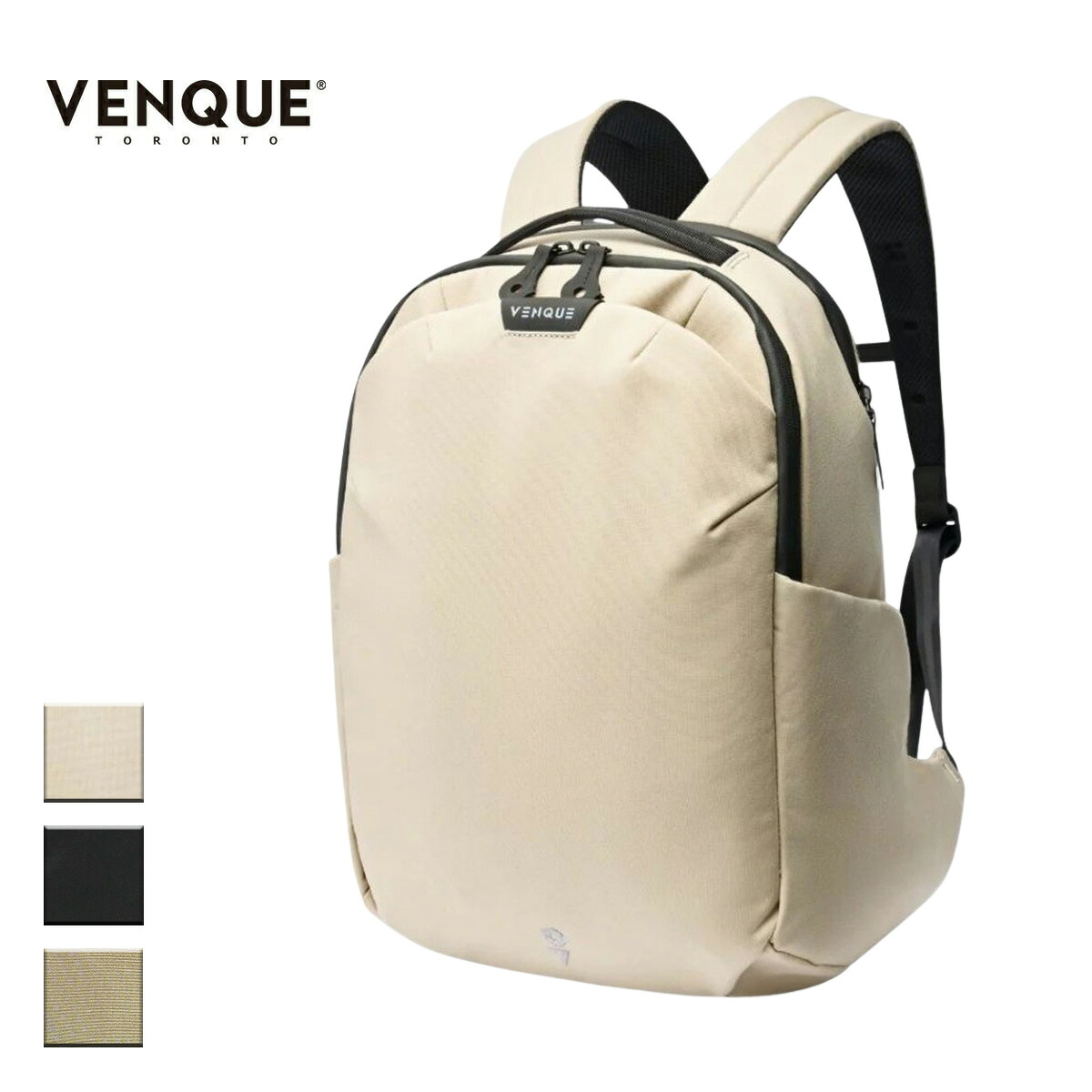 【送料無料】 VENQUE ヴェンク Transit ALPHA メンズ/レディース ベージュ/ブラック 20L 【バックパック リュックサック リュック デイパック バッグ ビジネスバッグ ビジネス 仕事 コーデュラ 撥水 防水 軽量 大容量 収納力 PC収納 パソコン パソコン収納 ブランド 黒】
