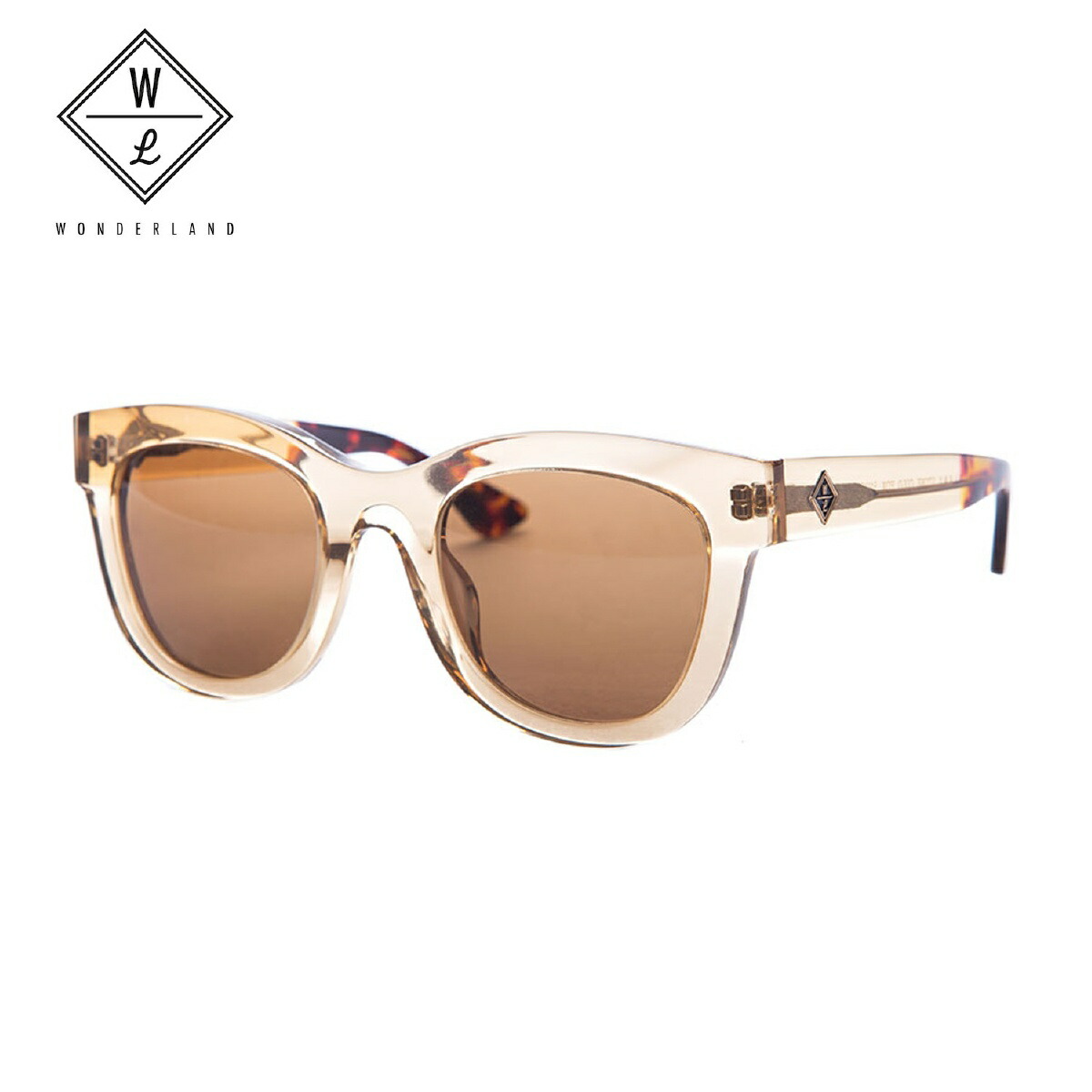【送料無料】 WONDERLAND ワンダーランド サングラス COLONY Clear Beach GlassXBronze CZ コロニー レディース ウェリントン型 UVカット アイウェア カラーレンズ クリア ブラウン colony08