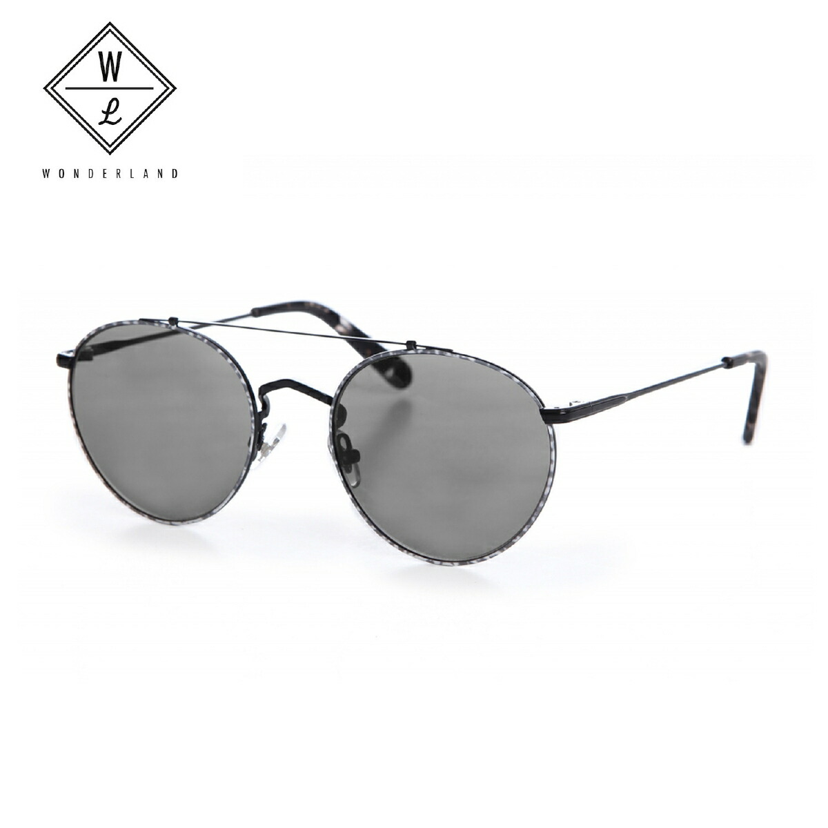 【送料無料】 WONDERLAND ワンダーランド サングラス INDIO Black MetalXGray CZ インディオ メンズ レディース ボストン型 UVカット アイウェア カラーレンズ ブラックメタル グレー indio04