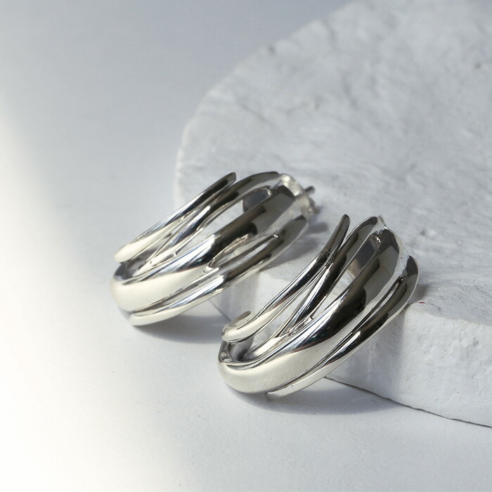 シルバー925ピアス シルバーピアス シルバー ピアス レディース アクセサリー ランダムカールスタッドピアス｜BLUEjewelry（ブルージュエリー）