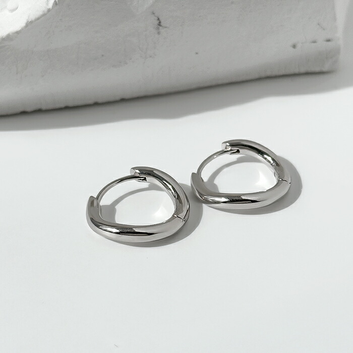シルバー925ピアス シルバーピアス シルバー ピアス レディース アクセサリー 直径17mm ウェーブ フープピアス|BLUEjewelry(ブルージュエリー)