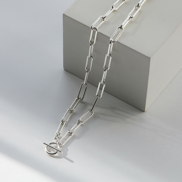 シルバー925ネックレス シルバーネックレス シルバー ネックレスチェーン チェーンネックレス レディース アクセサリー マンテルチェーンネックレス50cm【線形1.5mm太めタイプ】 Tバー マンテル|BLUEjewelry(ブルージュエリー)