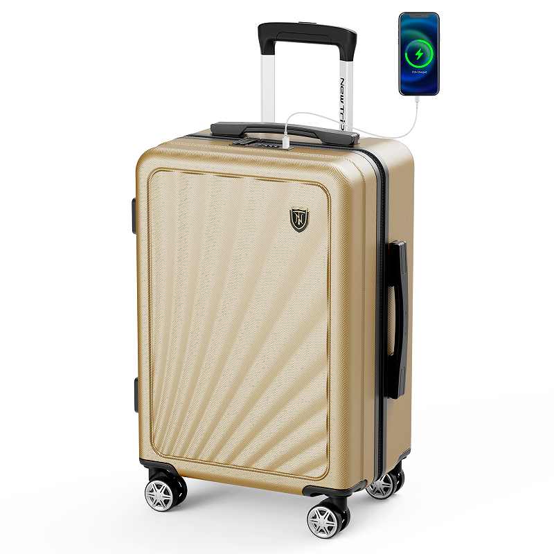 【貨物輸送無料】ニュートリップ 旅行バッグ 持ちはこび入れもの NT-GS0301 ゴールド S大きさ(1～3泊) 機内持ち込み