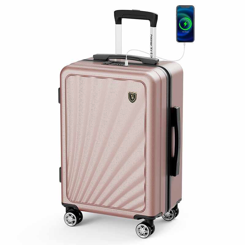【貨物輸送無料】ニュートリップ 旅行バッグ 持ちはこび入れもの NT-GS0301 サクラ色ゴールド S大きさ(1～3泊) 機内持ち込み