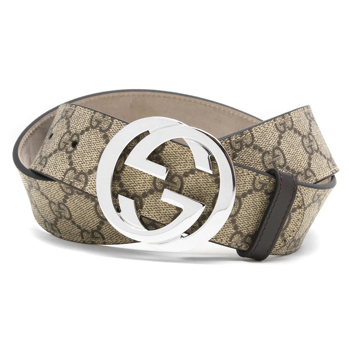 楽天市場 グッチ ベルト メンズ Ggシグネチャー ベージュ エボニー ダークブラウン Kgdhn 9643 Gucci ブルークウォッチカンパニー