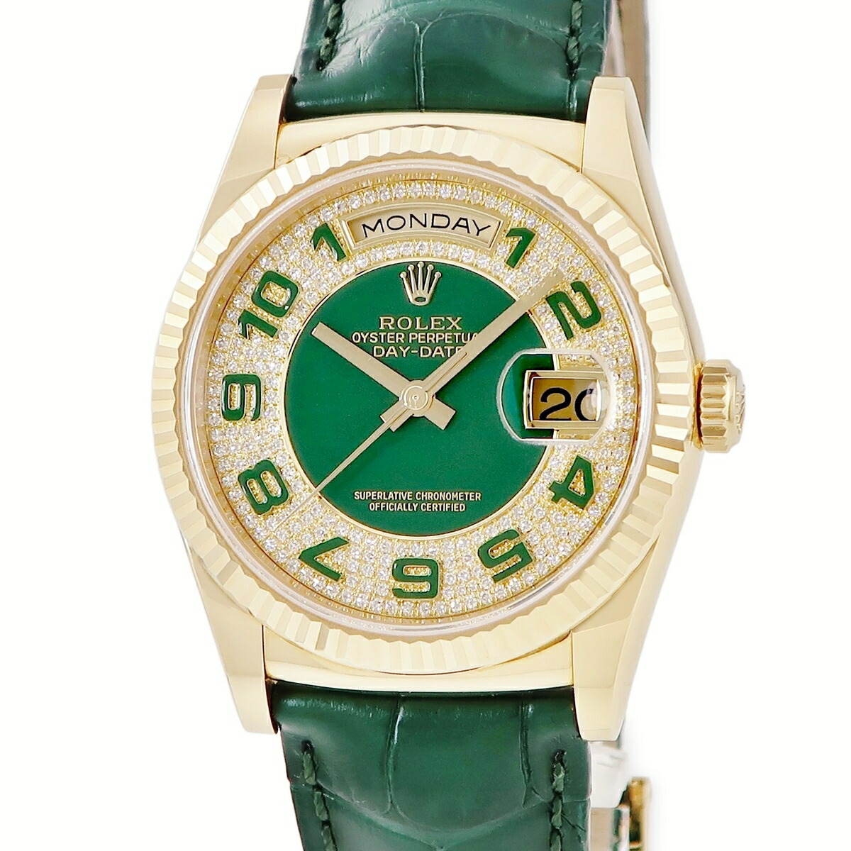 楽天市場】ロレックス ROLEX デイデイト 118138 グリーン文字盤 中古