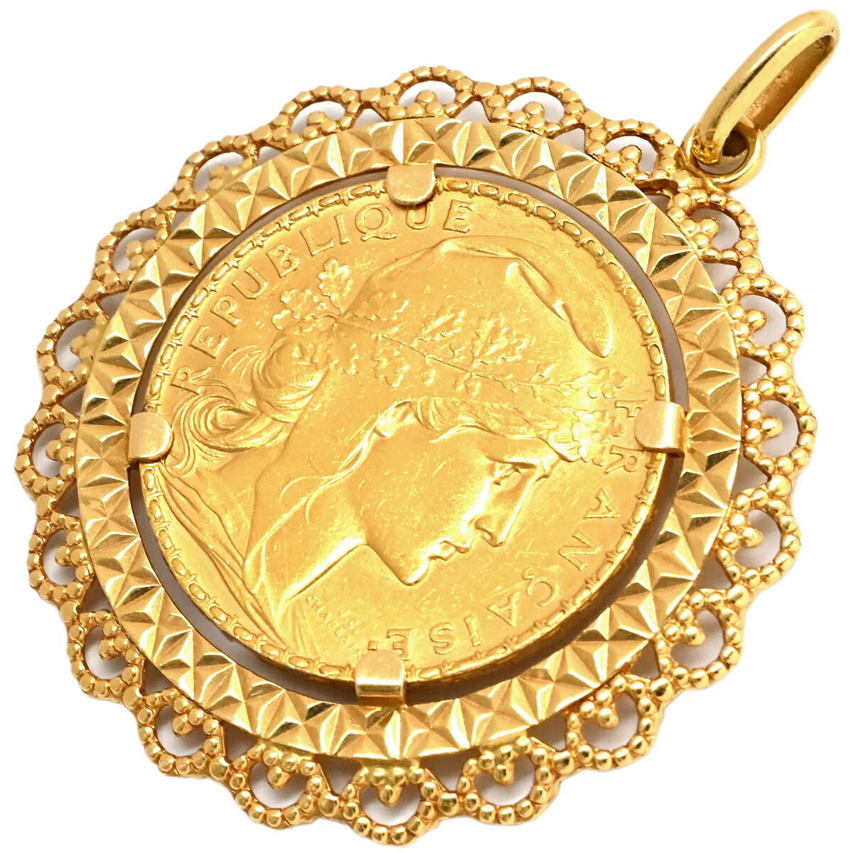 楽天市場】ペンダントトップ ダイヤモンド ルビー付き コインペンダントトップ 1926年 アメリカ インディアン10ドル金貨 K21.6 K18 A1  【中古】 : セレブbyエンデバー