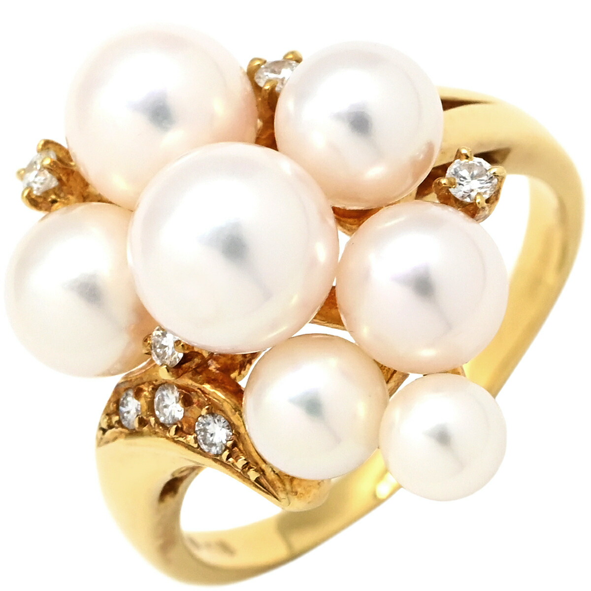 楽天市場】ミキモト アコヤパール リング 7.4mm K14WG 一粒パール