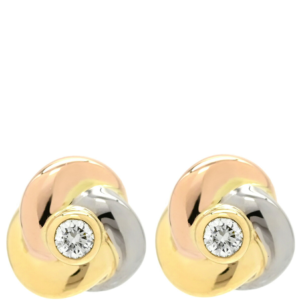 楽天市場】カルティエ Cartier ピアス ベビー トリニティ パンピーユ