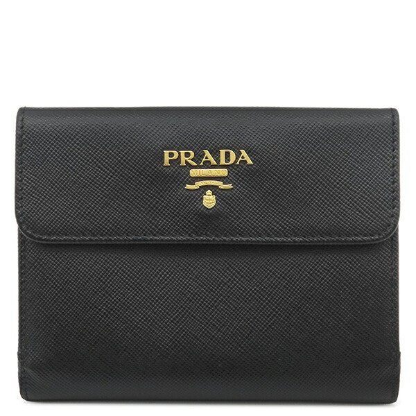 楽天市場】PRADA(プラダ) トライアングルロゴ 二つ折り財布 コンパクト