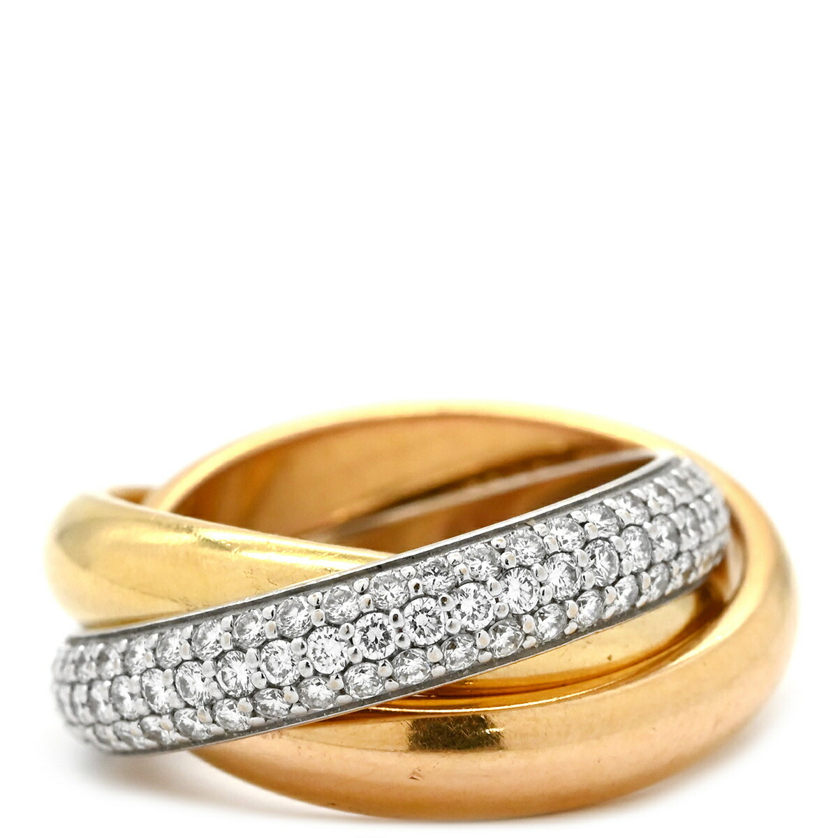 楽天市場】美品 カルティエ Cartier トリニティ 純正 パヴェダイヤ