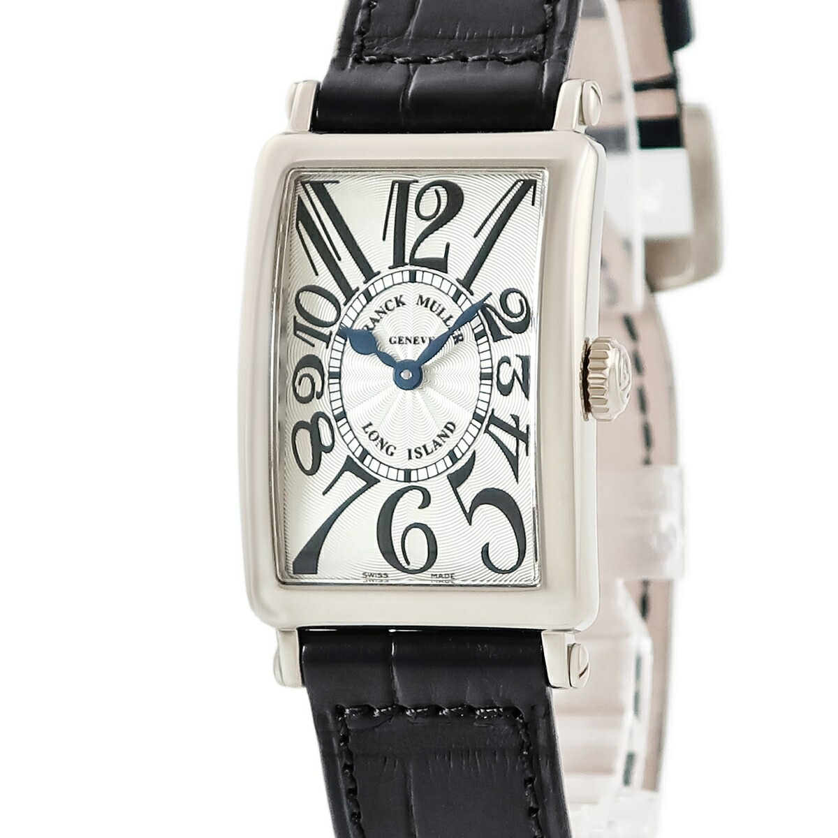 フランクミュラー FRANCK MULLER ロングアイランド 902QZ K18WG無垢 シルバー ギョウシェ 青針 レディース 腕時計クオーツ シルバー 【中古】|ブルークウォッチカンパニー