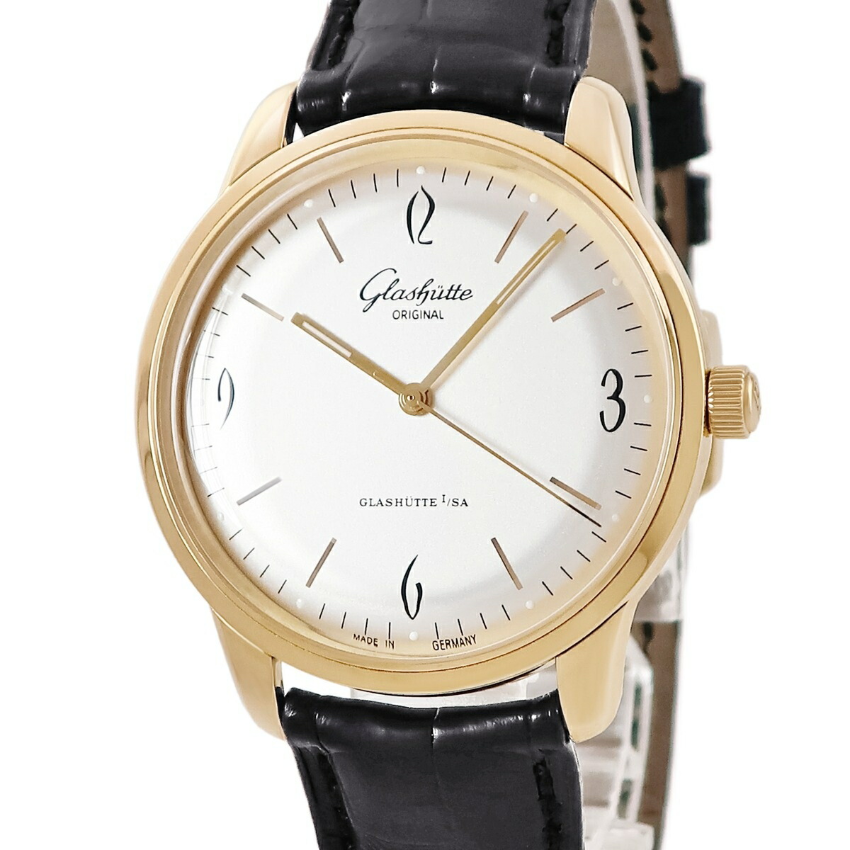 グラスヒュッテ オリジナル GLASHUTTE ORIGINAL セネタ シックスティーズ 1-39-52-01-01-04 K18RG無垢 シルバー メンズ 腕時計自動巻き シルバー 【中古】｜ブルークウォッチカンパニー