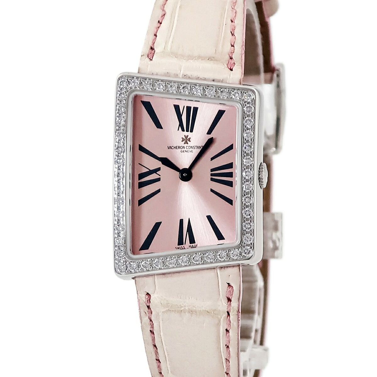 ヴァシュロン・コンスタンタン VACHERON CONSTANTIN アシンメトリカル 1972 25520/000G-8994 K18WG無垢 ピンク レディース 腕時計クオーツ ピンク 【中古】|ブルークウォッチカンパニー