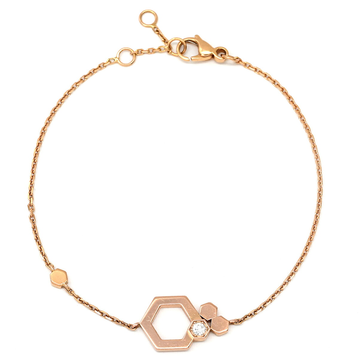ショーメ CHAUMET ブレスレット ビー ドゥ ショーメ ハニカム ピンクゴールド Bee My Love 1P 1石 1粒 ダイヤモンド 【中古】｜ブルークウォッチカンパニー