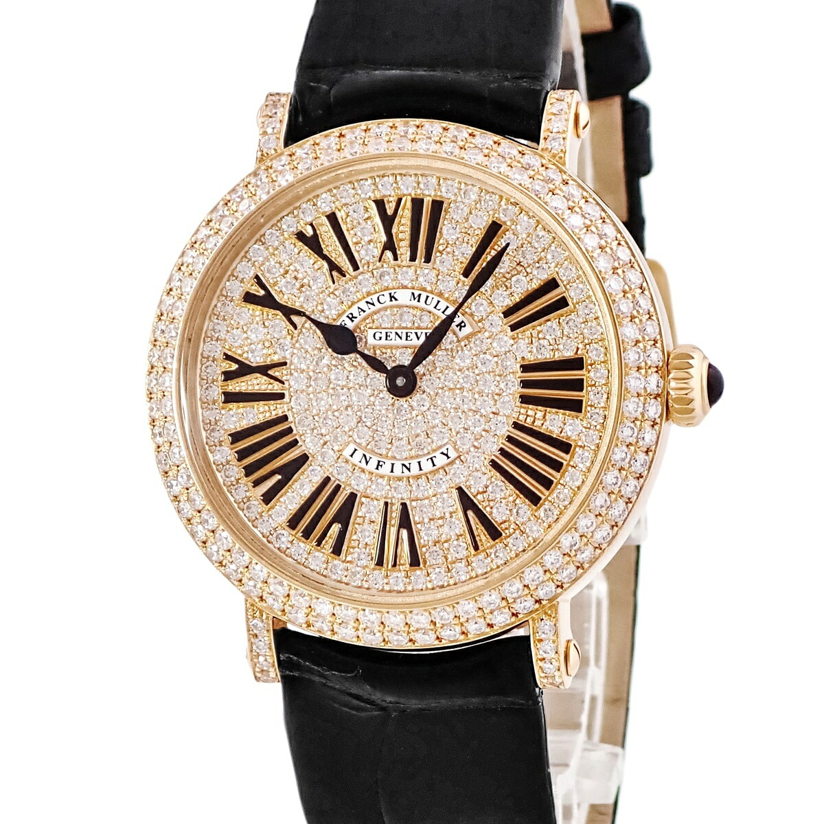 フランクミュラー FRANCK MULLER インフィニティ ラウンド ロンド 8035QZRDCD K18PG無垢 純正ダイヤ メンズ レディース 腕時計クオーツ ゴールド 【中古】|ブルークウォッチカンパニー