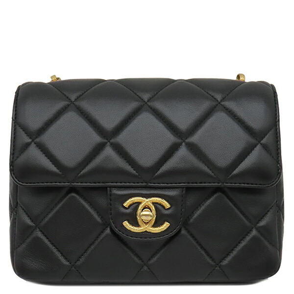 シャネル CHANEL ショルダーバッグ マトラッセ20 チェーンショルダー ラムスキン ブラック マットゴールド金具 黒 ココマーク ランダムシリアル 【中古】｜ブルークウォッチカンパニー 359,100円