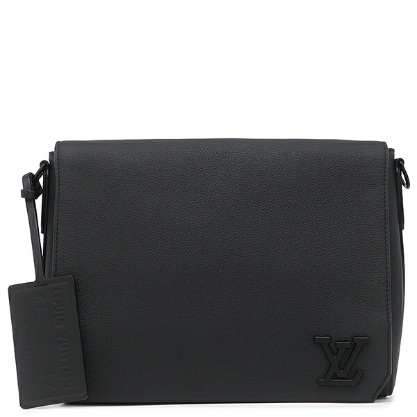 ルイヴィトン LOUIS VUITTON ショルダーバッグ テイクオフ メッセンジャー グレインレザー ブラック マットブラック金具 黒 斜め掛け M57080 RFID 【保存袋】 【中古】｜ブルークウォッチカンパニー