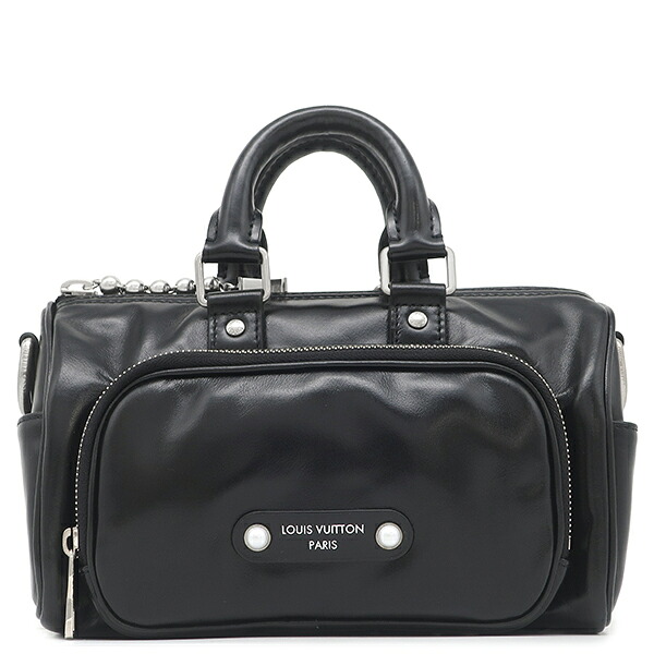 ルイヴィトン LOUIS VUITTON 2WAYバッグ キーポル カーゴ バンドリエール 25 カーフ ブラック シルバー金具 黒 ボストン ショルダー LVチャーム M13988 RFID 【箱】 【中古】|ブルークウォッチカンパニー