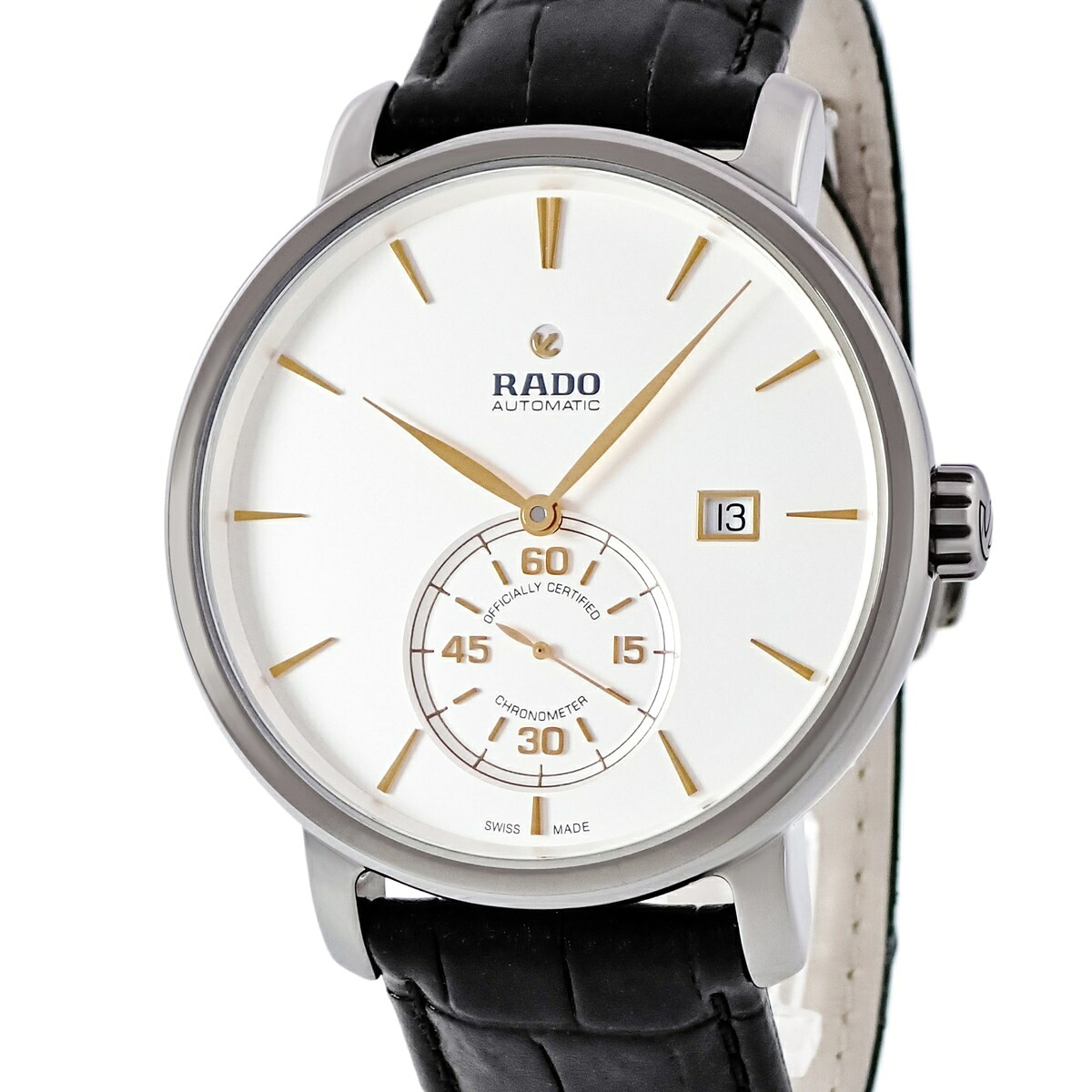 ラドー RADO ダイヤマスター プチ セコンド オートマティック コスク R14053016 新品同様 デイト メンズ 腕時計自動巻き シルバー 【中古】｜ブルークウォッチカンパニー