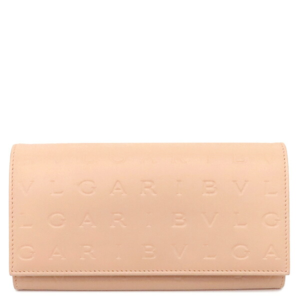 ブルガリ BVLGARI 長財布 インフィニートゥム ロゴ レザー シェルクォーツピンク ゴールド金具 293151 【箱】 【中古】｜ブルークウォッチカンパニー