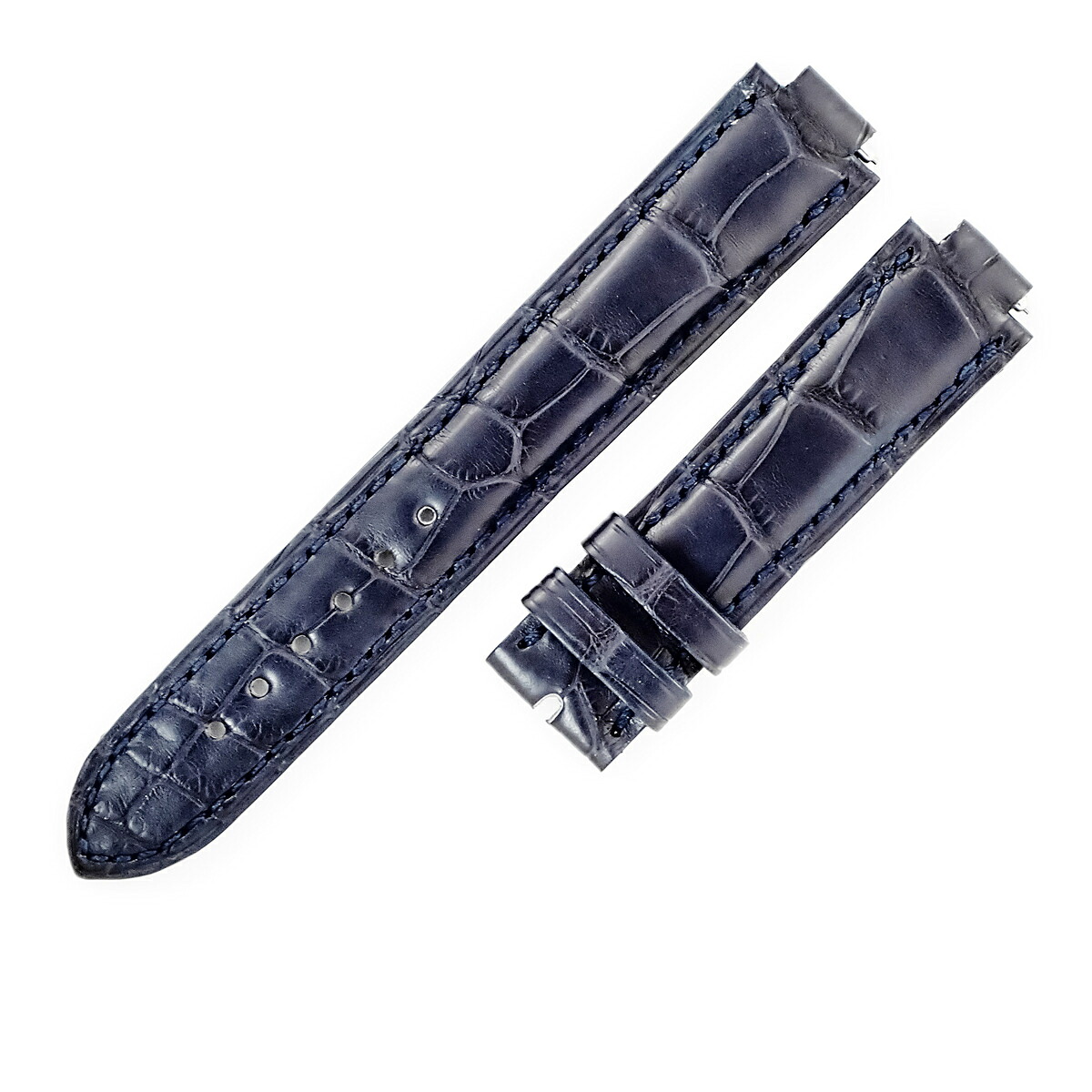ハリーウィンストン Harry Winston 腕時計パーツ 純正 プルミエール用 クロコバンド クロコダイル ネイビー 未使用 替え スペア 交換 ベルト 17mm ネイビー 紺 バネ棒付き 【中古】｜ブルークウォッチカンパニー
