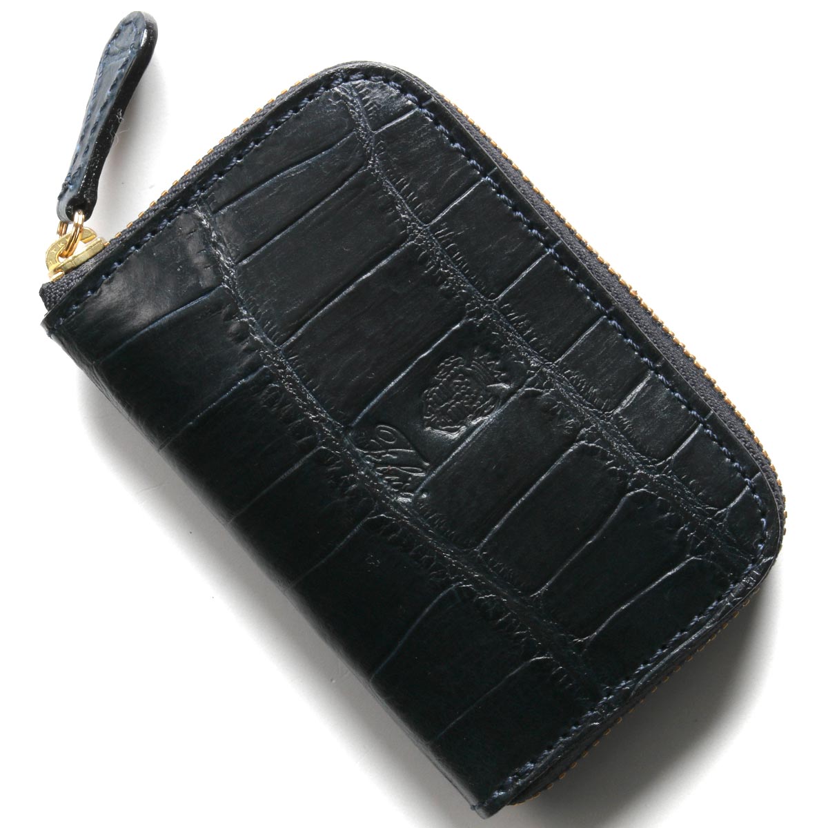 新作揃え クロコ型押し メンズ 財布 コインケース 小銭入れ フェリージ ネイビーブルー Felisi 0005 Sa 166 財布 ケース Soflovegans Com