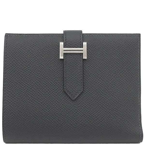 美品⭐︎HERMES べアンコンパクト二つ折り財布 エトゥープ エルメス エプソン エルメス べアンコンパクト エトゥープ Etoupe エプソン (HERMES