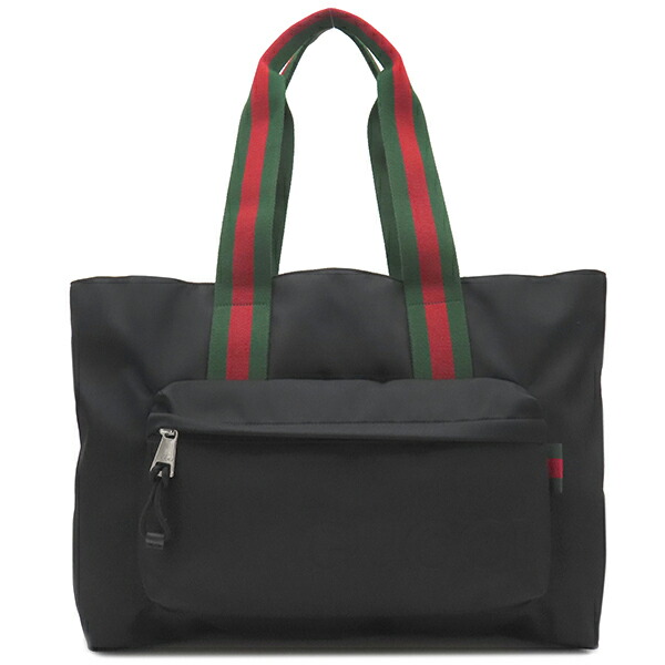 GUCCI グッチブラックナイロンストラップ メンズ ロゴ付き GUCCI