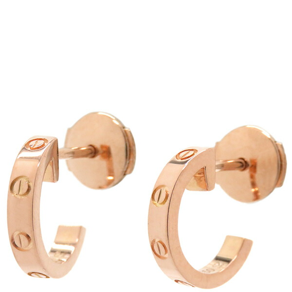 【美品】 Cartier Au750 フープ　ピアス ミニラブ LOVE（Cartier） カルティエ Cartier ピアス ミニラブ ラブ LOVE