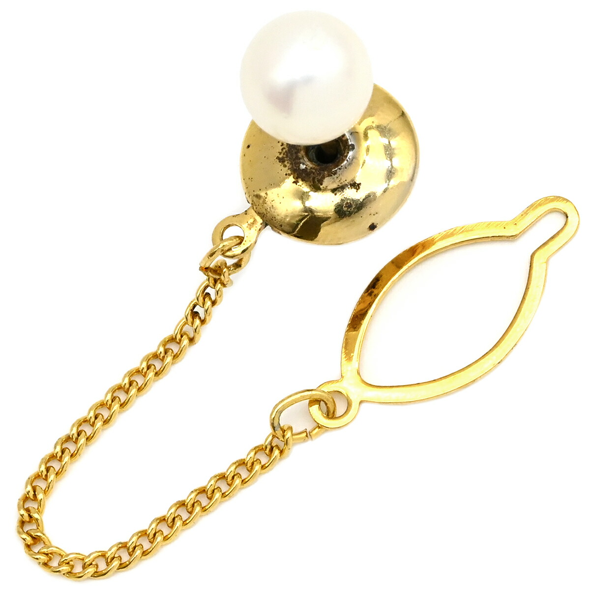 楽天市場】タイピン ネクタイピン 真珠 パール 約 8.3mm 18金イエロー