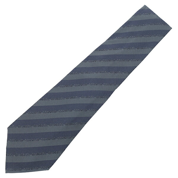 CHANEL 花柄 ネクタイ ダークグレー CHANEL 花柄 ネクタイ ダークグレー