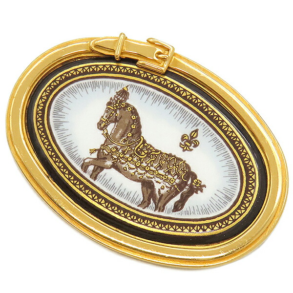 楽天市場】エルメス HERMES 馬 ピンブローチ ブローチ