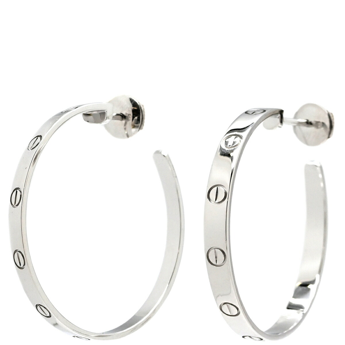 Cartier(カルティエ) ラブフープ ピアス K18 フープピアス　WG Cartier カルティエ ピアス ラブフープピアス ラブ フープ K18WG