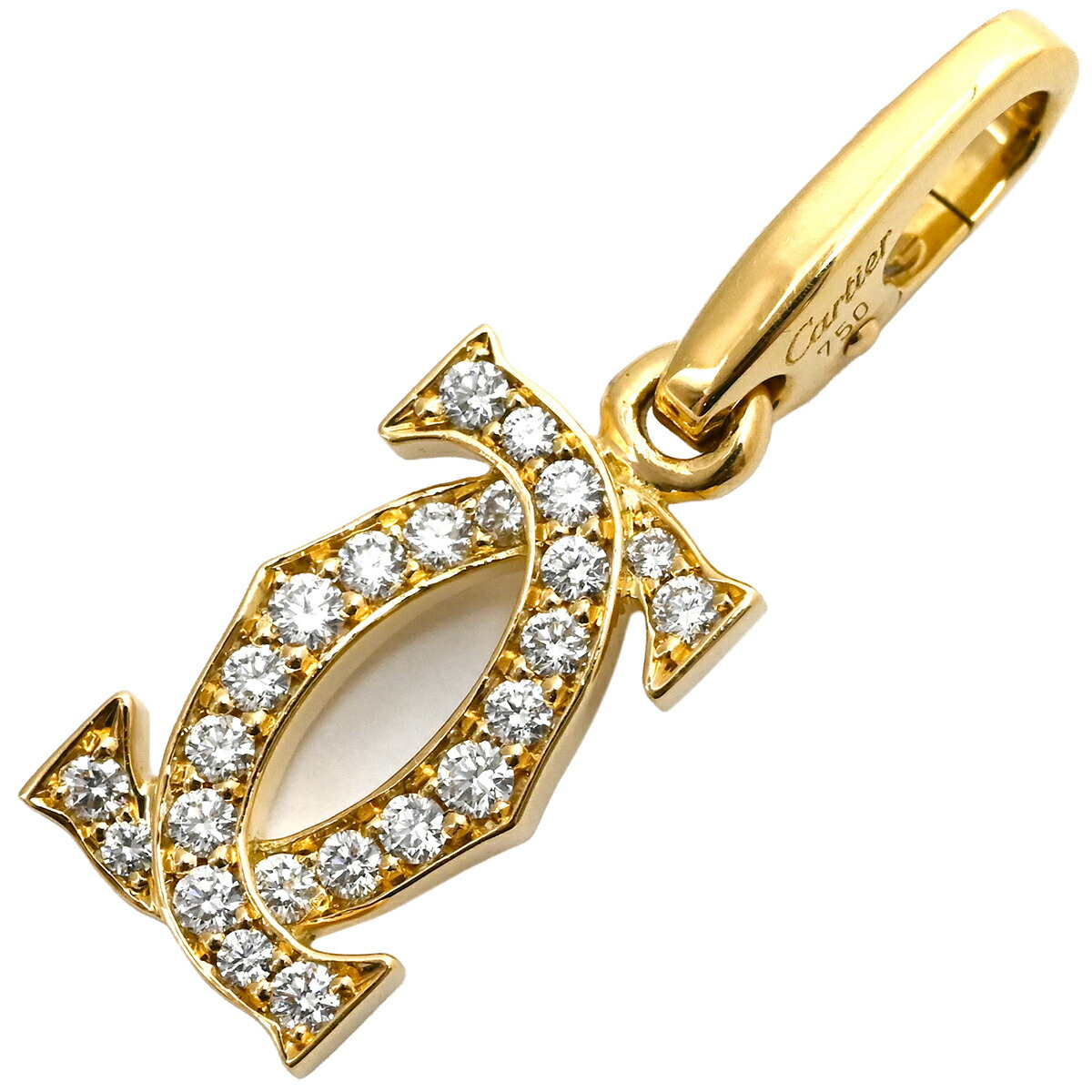 楽天市場】カルティエ CARTIER ナンバー13 ダイヤ チャーム K18 WG