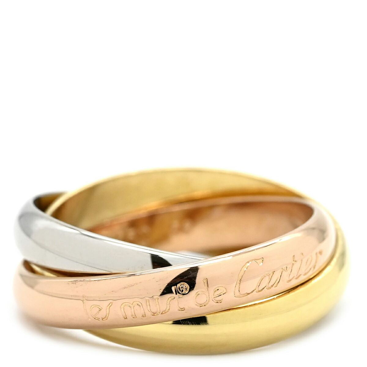 楽天市場】(美品)カルティエ CARTIER トリニティ リング 3連 3カラー