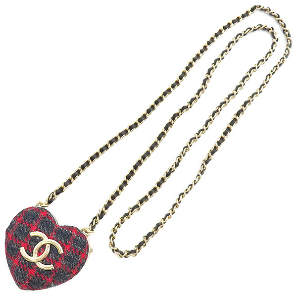 楽天市場】シャネル CHANEL ネックレス ロケットペンダント ツイード
