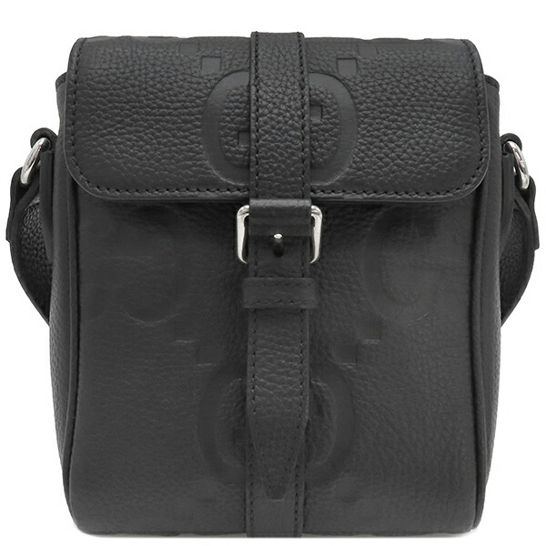 楽天市場】グッチ 696009 レザー ブラック ジャンボGGミディアム