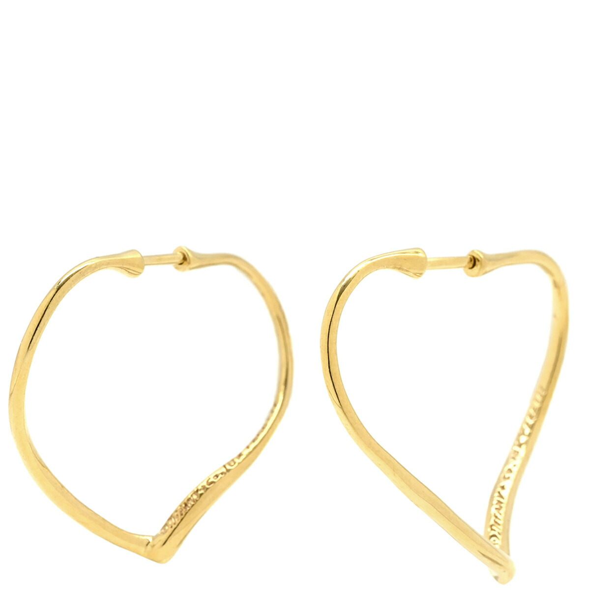 【美品】TIFFANY ティファニー K18 オープンハート ピアス 6244 Tiffany ティファニー オープンハート ピアス TIFFANY&Co