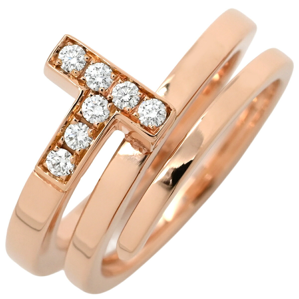 楽天市場】[返品OK] ティファニー Tスクエアラップリング 7号 K18PG