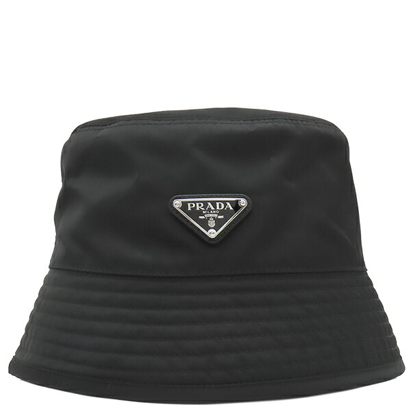 楽天市場】プラダ 帽子 バケットハット XL 綿100% 黒 2HC137 兼用