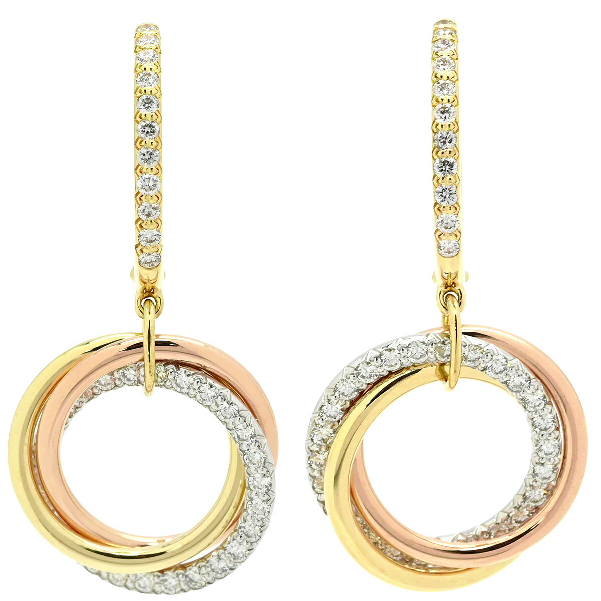 楽天市場】カルティエ Cartier ピアス スウィート トリニティ