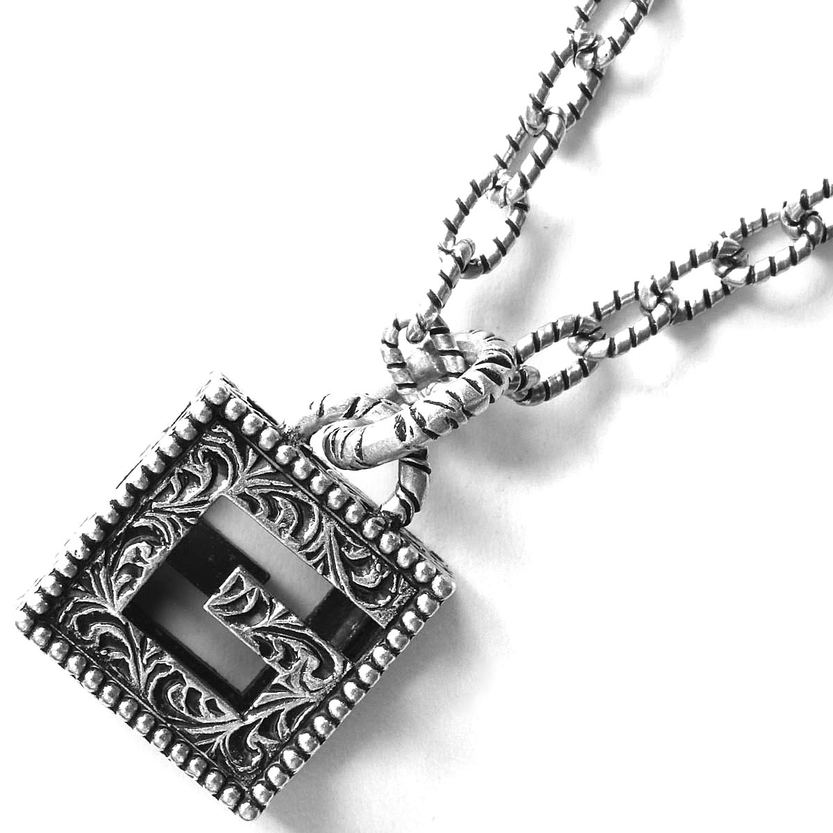 グッチ ネックレス アクセサリー メンズ Gキューブ スクエアG シルバー 552768 J8400 0811 GUCCI | ブランドショップ　 ブルーク