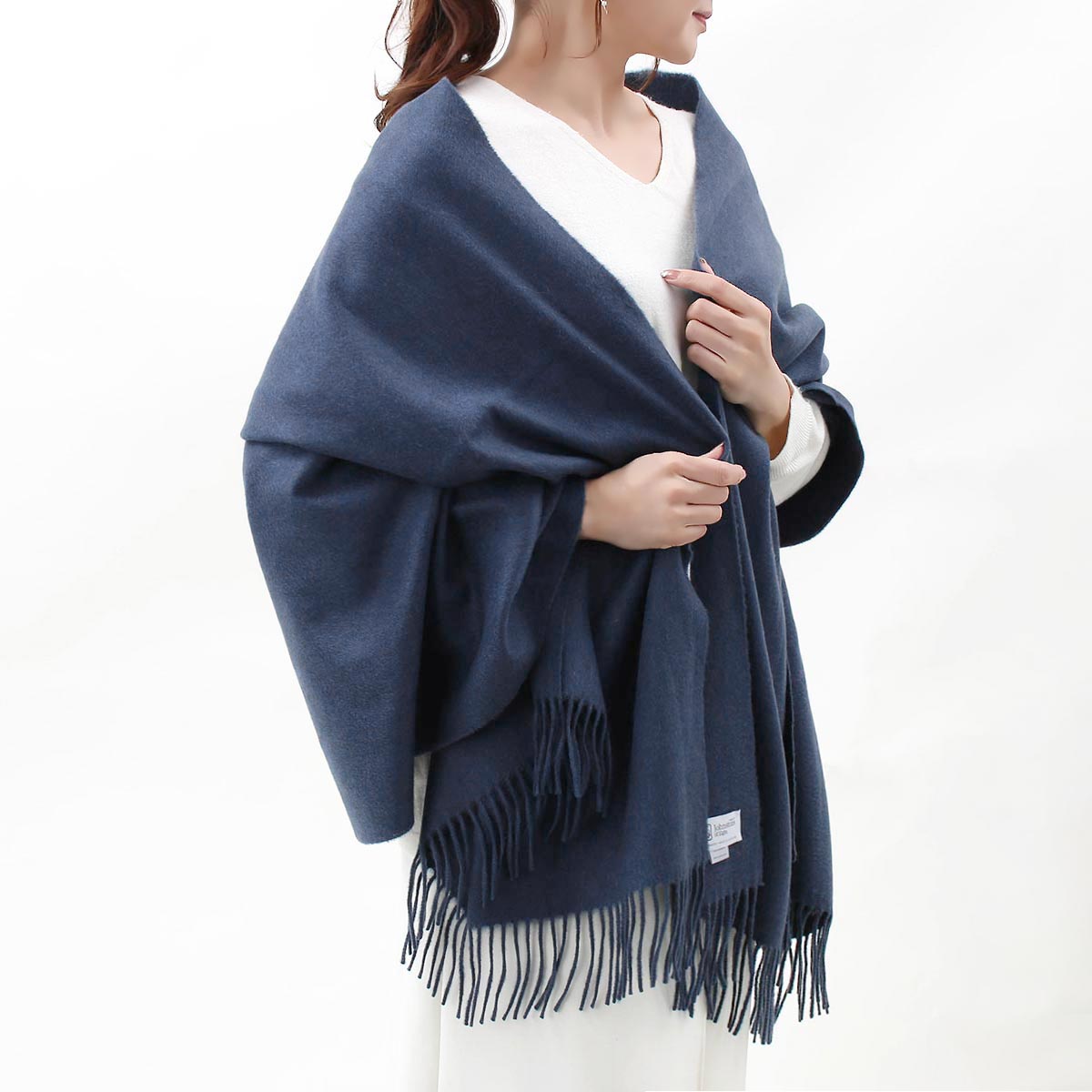 ジョンストンズ ストール マフラー ジョンストンズ メンズ Johnstonsバッグ 小物 ブランド雑貨 Sd4479 レディース Wa ディーゼルブルー Sd4479 Wa56 Johnstons