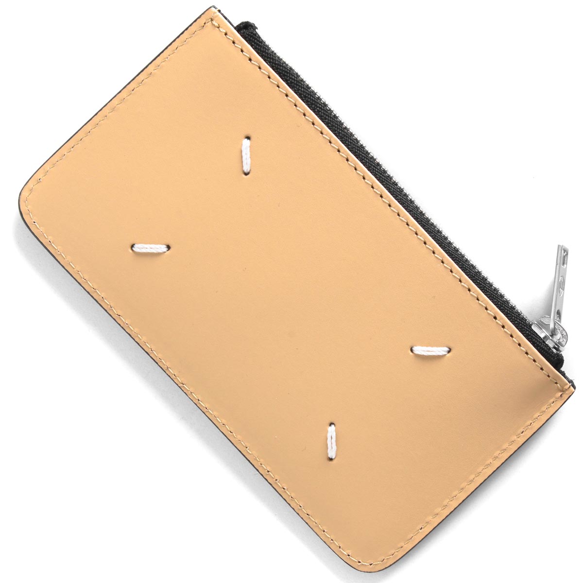 21新商品 メゾンマルジェラ カードケース コインケース 小銭入れ メンズ レディース ステッチ ベージュブラック S55ua0023 P4303 T8013 Maison Margiela Fucoa Cl